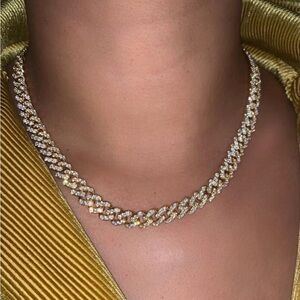 Gold Cuban mini Necklace 16inch